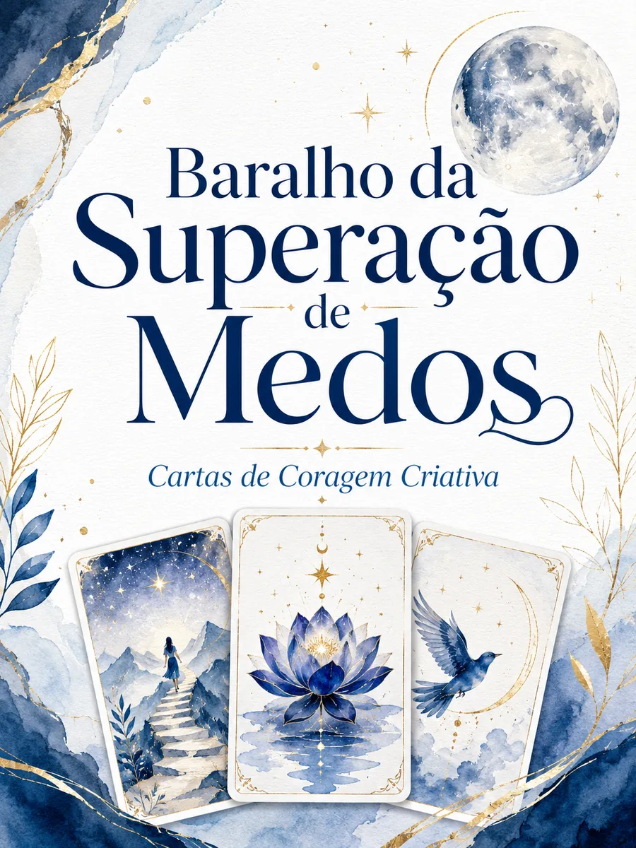 Mockup do Baralho com 20 Cartas Contra o Medo